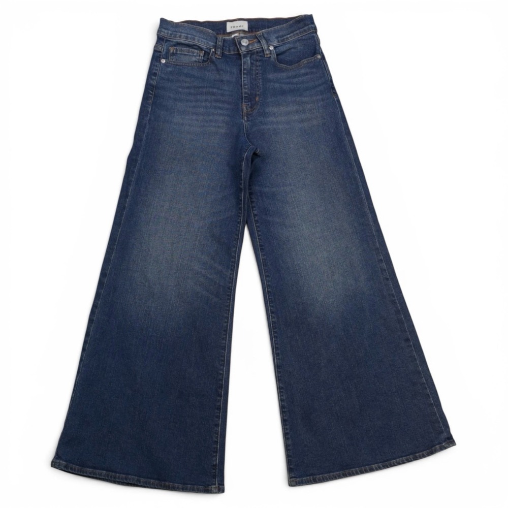 FRAME Le Palazzo Crop Jeans 28 Kinmount High Rise Wide Leg Crop Denim